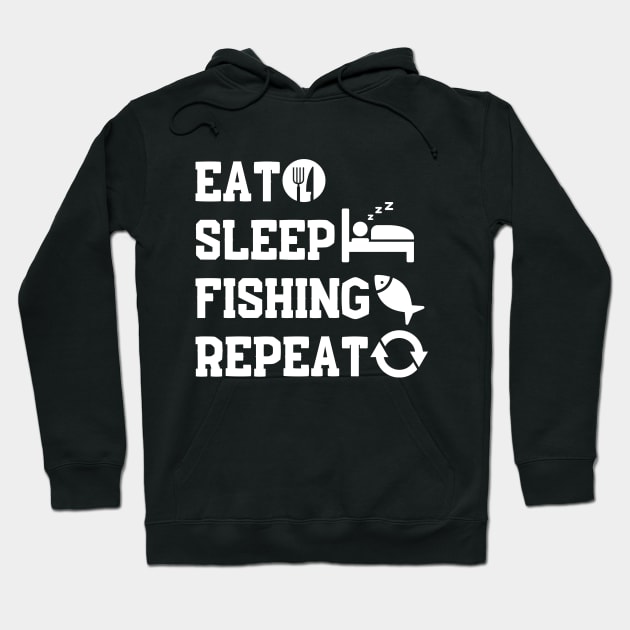 Fishing Gift Eat Sleep Fishing Repeat Hoodie by NomiCrafts